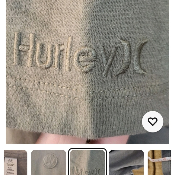 HURLEY MENS POLO |  gray | size XXL - Picture 3 of 5